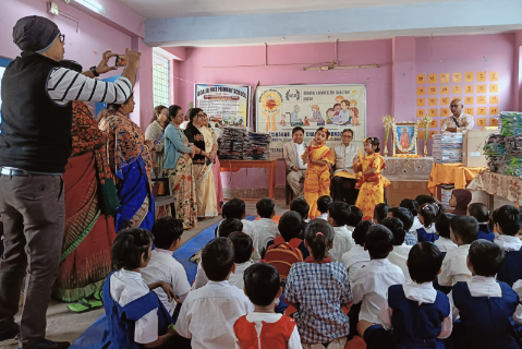 DISTRIBUTION OF EDUCATION MATERIALS, BAGS AND PERMANANT SOLUTION OF DRINKING WATER ON 12TH JAN 2025,